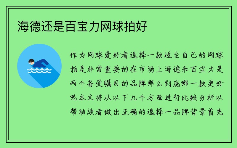 海德还是百宝力网球拍好