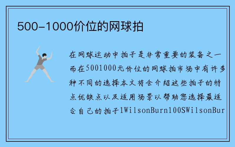 500-1000价位的网球拍